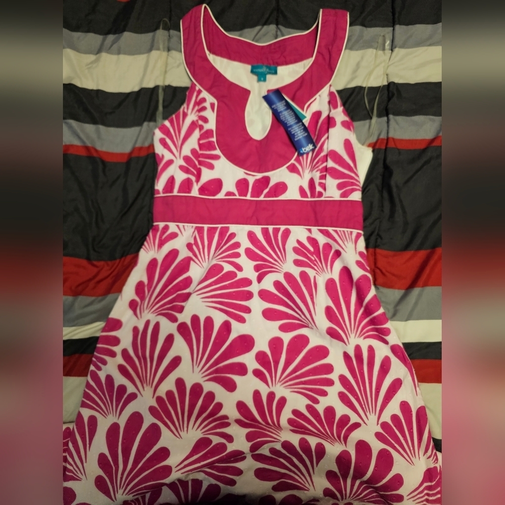 belk Pink and White Floral A-Line Maxi Dress (Item#104) - Picture 14 of 16